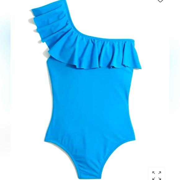 J. Crew Other - J Crew Ruffle One Shoulder Bathing One Piece Swim Suit Size Medium Minimalist